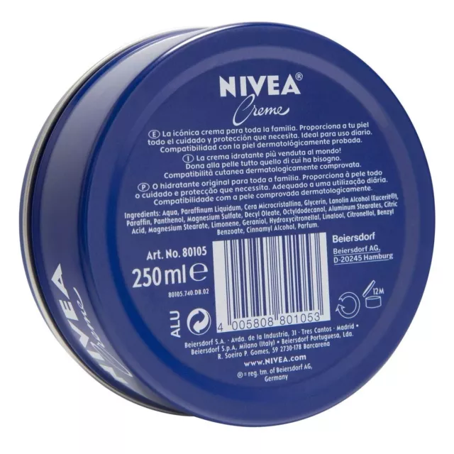 NIVEA Hydratante Corps Crème Bleu Boite Boîte Crème Allemagne 400ml/384ml 2