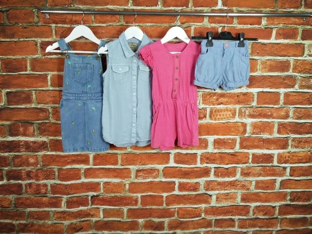Girls Bundle Age 2-3 Years M&S Next Etc Dungaree Pinafore Playsuit Shorts 98Cm