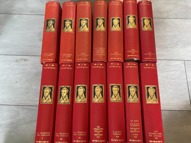 Hugo Victor: Œuvres complètes 14 tomes reliés - 1977 Jean de Bonnot