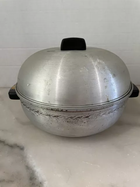 Vintage West Bend Aluminum Serving Oven USA Bun Warmer 3 Piece Stove Top