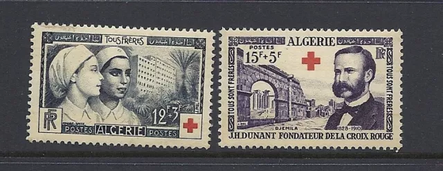 Algeria 1954 Rotes Kreuz Scott B74-75 VF MNH