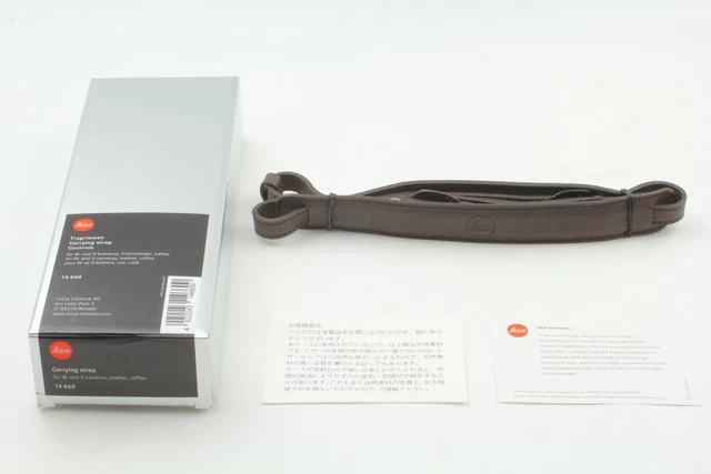 Sangle Leica Lifestyle Cuir Marron/tissu Gris – Pour Q2, CL, M, Q – Fabriquée En Allemagne