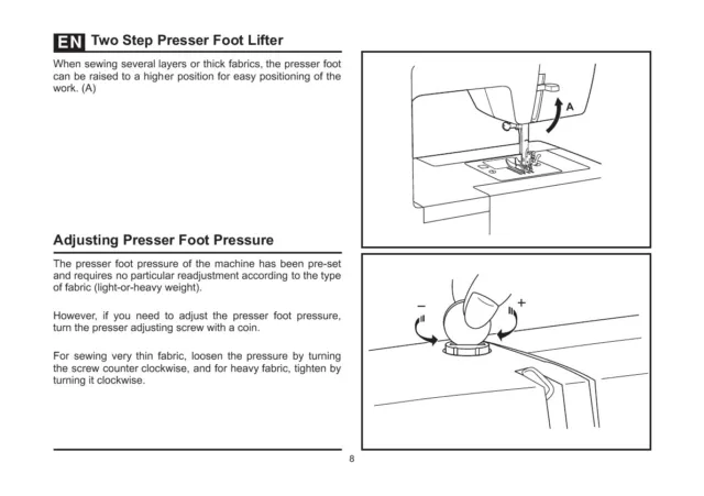Manual de instrucciones de edición de lujo, en CD, para máquina de coser Singer 4411 3