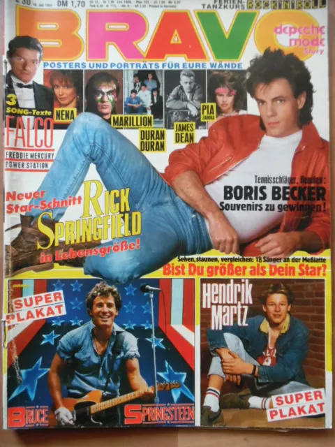 BRAVO 30 - 1985 (0) Springfield Springsteen Deep Purpel Depeche Mode Nena Falco