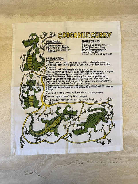 Toalla de té de curry de cocodrilo