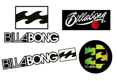 Billabong Contour Cut adesivo del Logo/Adesivo Auto/Surf/Skate sk8 "urbantag" 