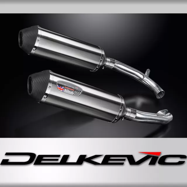 Honda VTR1000 Firestorm 1997-03 2 x 343mm X-Oval Stainless Exhaust Silencers Kit