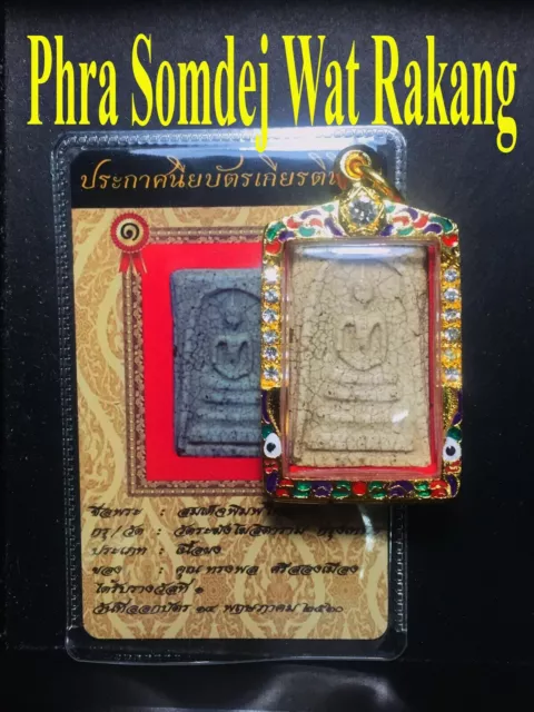 Benjapakee Phra Somdej Toh Wat Rakang Magic Luck Thai Buddha Amulet BE 2411