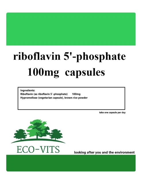 R-5-P RIBOFLAVIN-5-PHOSPHATE 100mg 240 caps Coenzymated vitamin B2 ...