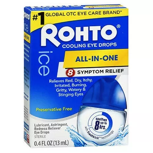 Rohto Ice Redness Relief Eye Drops 0.43 oz