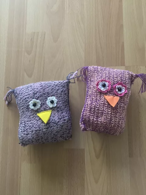 Deko Basteln Handarbeiten Stricken Wolle EULE DIY