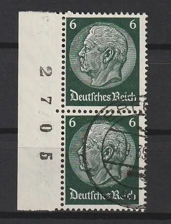 Dt. Reich Nr. 516 BZN gestempelt Randstück mit BOGENZÄHL-NUMMER links #1084937