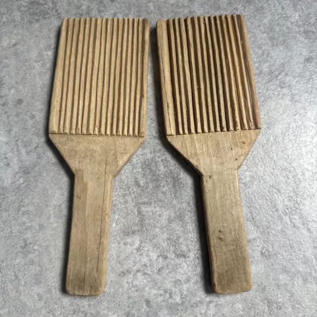 Small Vintage Kitchenalia Wooden Butter Pats Paddles Farmhouse Home Decor