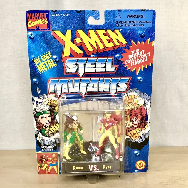 Marvel Comics XMEN Die Cast Metal Steel Mutants Rogue Vs Pyro Collectible