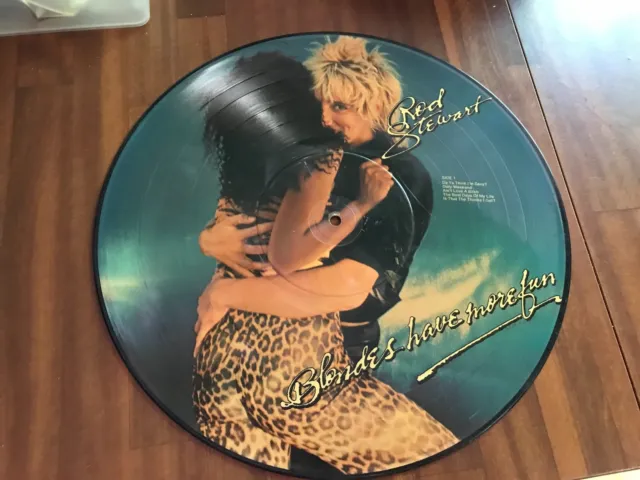 Rod Stewart Blondes have more fun Vinyl Record Picture Disc Original  LP No Case