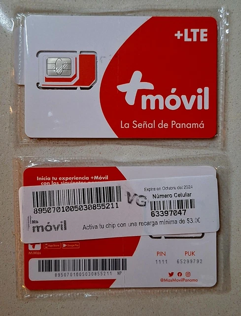 PANAMA___+LTE MOVIL ___NEUF GSM SIM carte avec puce original EUR 8,95 ...