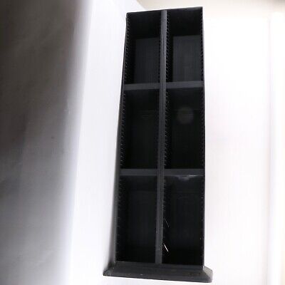 De Colección Alpha Doble Fila Torre 120 Cd Soporte Disco Compacto Almacenamiento Negro