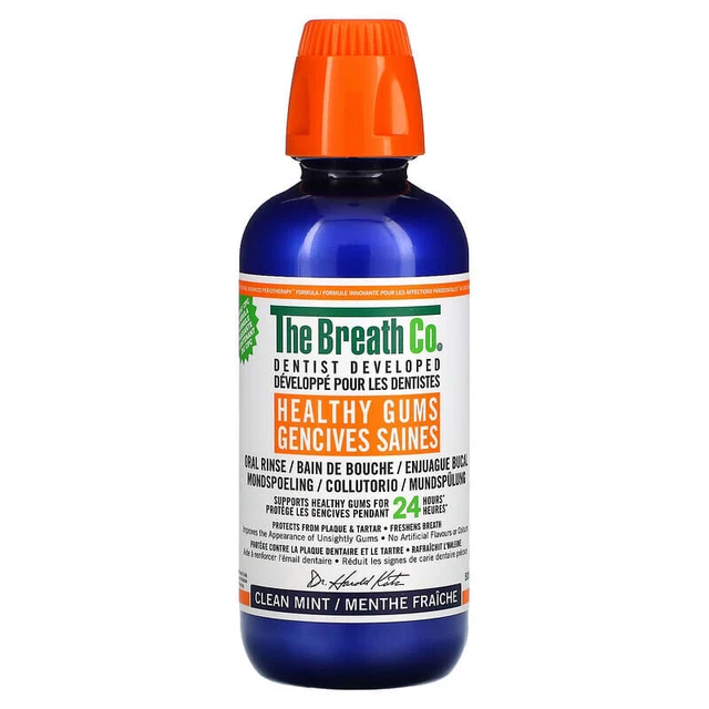 TheBreathCo., Gencives saines, Rinçage buccal, Menthe pure, 500 ml