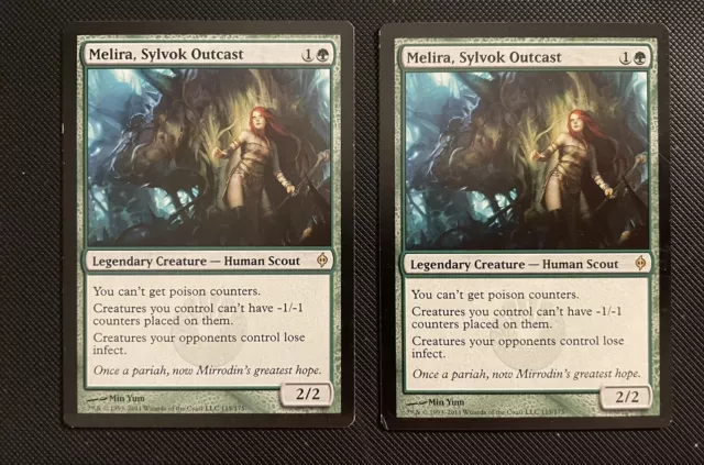 MTG New Phyrexia Melira, Sylvok Outcast (NON FOIL) x2