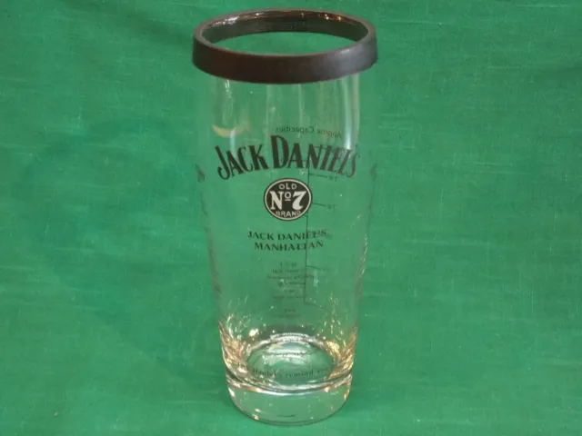 Vintage JACK DANIELS OLD No.7 Whiskey drink shaker glass replacement. No lid.