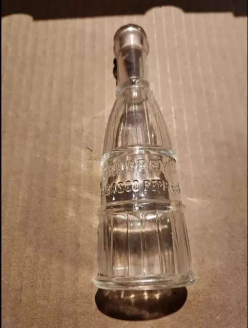 Trappey’s Embossed Tabasco Pepper Bottle Rare!