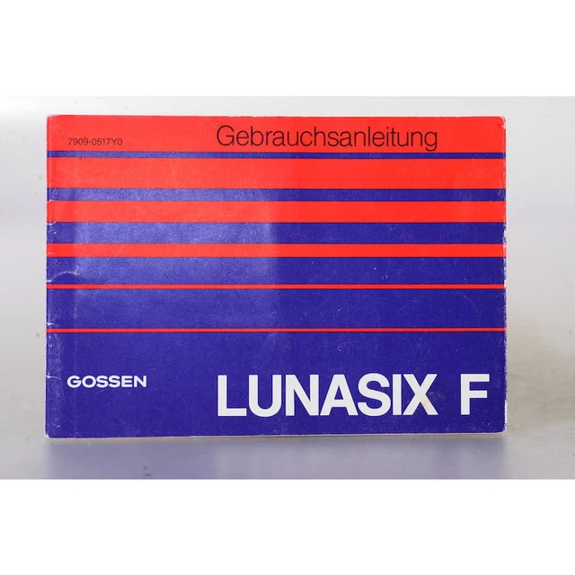 Gossen Lunasix F Bedienungsanleitung / Gebrauchsanweisung / Anleitung / DEUTSCH