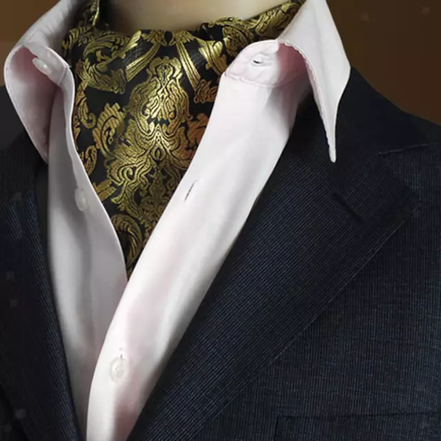 Cravatta cravatta da uomo Paisley Floral Jacquard tessuta Luxury Ascot di lusso 2