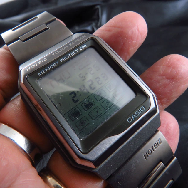 Vdb-2110 Casio Hotbiz Touch Screen Memory Protect 200 Quartz Men Watch