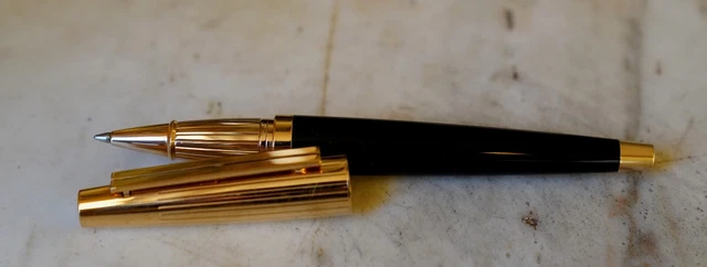 Stylo Roller S.T. Dupont Ellipsis Laque Noire - Modèle Prestige MX37 - Occasion Très Bon état