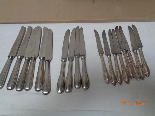 Ensemble De Couteaux Metal Argente