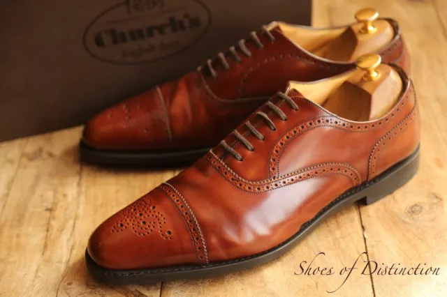 Church's Churchs Brown Leather Oxford Brogue Lace Up Shoes | UK 11 F US 12 EU 45