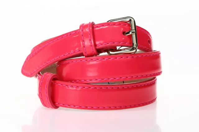 MARC BY MARC JACOBS 135240 Women's Pink Neon Leather Waist Belt Sz M/L