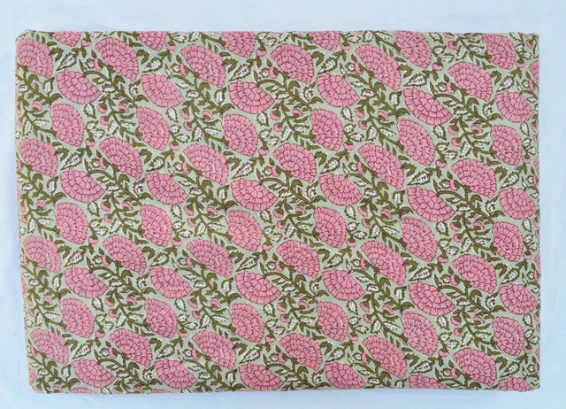 Indien Femme Fabrication de Robes Tissu Main Bloc Écran Imprimé Course Desseré