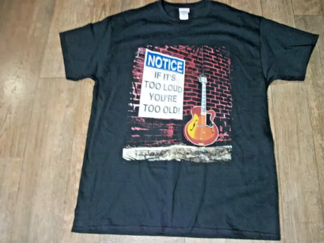 Mens Size L  ROCK AND ROLL HALL OF FAME MUSEUM T-Shirt Rock Guitar Music Tee EC