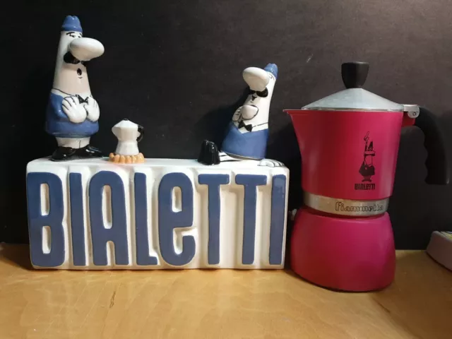 ⛔ ESPOSITORE da banco OMINO BAFFI BIALETTI CAFFE' in CERAMICA Figura  Carosello