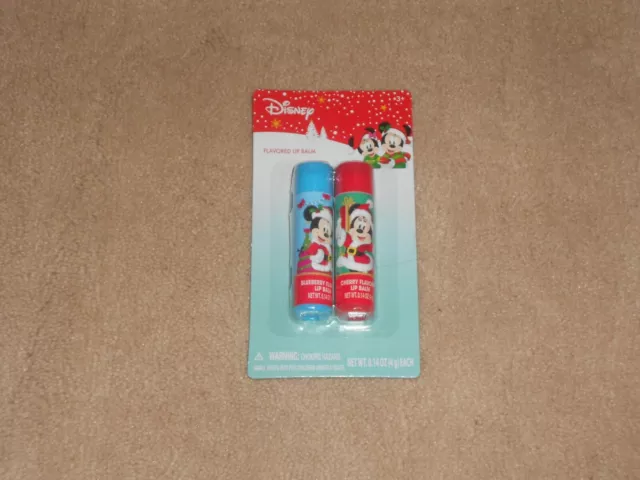 New, Disney Mickey & Minnie Mouse Flavored Lip Balm