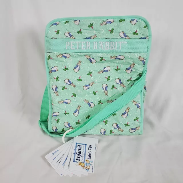 Enfamil Peter Rabbit Diaper Bag Baby Green with Safety Tips Book Vintage NWT