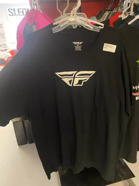 Fly Racing Black T-Shirt Size 2X-Large