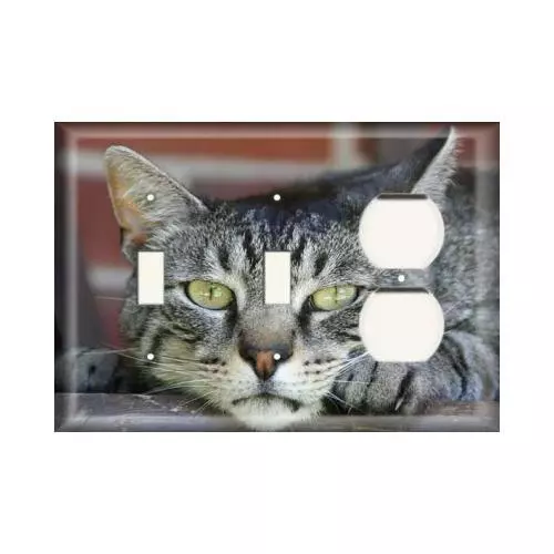SnazzySwitch Tired Cat Decorative Light Switch Plate Cover