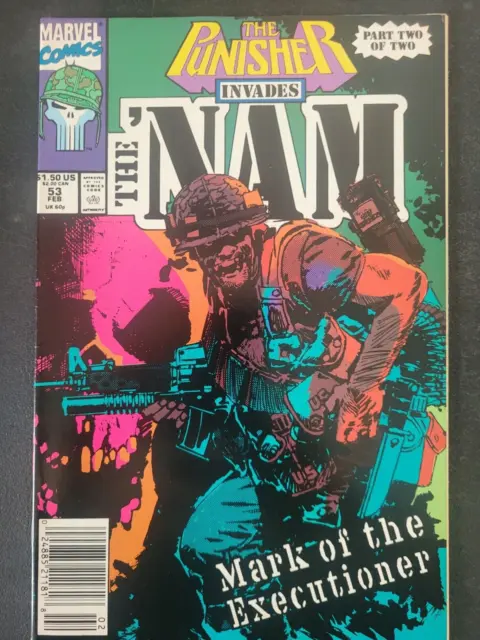 THE 'NAM #53 (1991) MARVEL COMICS WAR! THE PUNISHER INVADES Part 2 NEWSSTAND