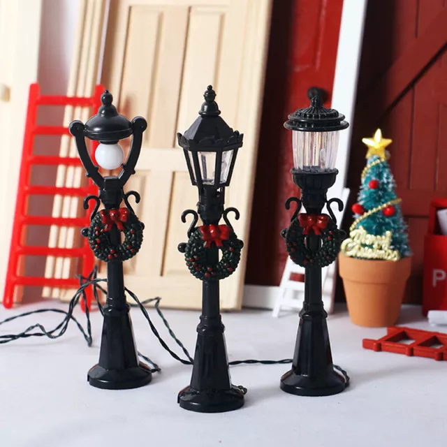 1/12 Dollhouse Miniature Christmas Park Street Lamp Doll Streetlight Home De'K_