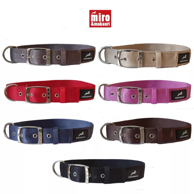 Dog Collars Miro & Makauri Nylon Eyelets Adjustable Premium Luxury Puppy