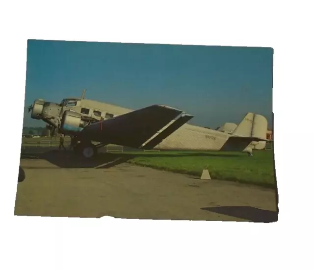 JUNKERS JU 52 Aircraft, Vintage Colour Postcard.