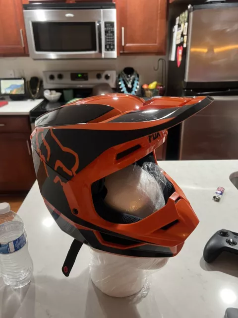 orange KTM fox racing youth medium prizim V1 Mx Racing Helmet L@@K 3