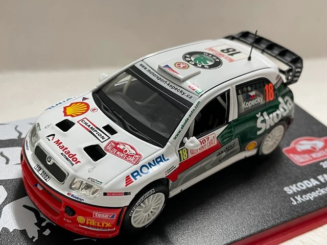 Skoda Fabia WRC Kopecky 2007 Rally Montecarlo 1:43 Ixo Altaya Diecast