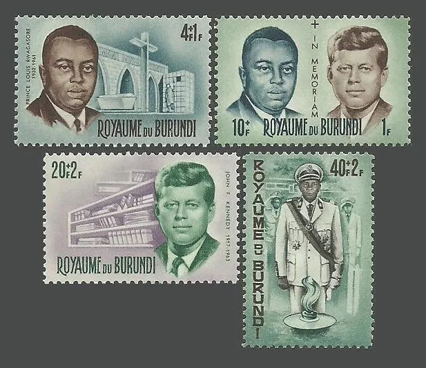 Burundi Stamps 1966 Prince Rwagasore and President Kennedy Commemoration - MNH