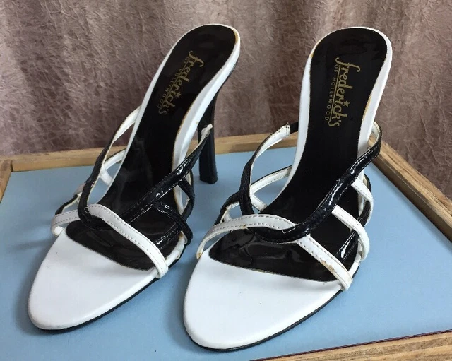 Fredericks Of Hollywood Black & White Heels Size 5 1/2 M