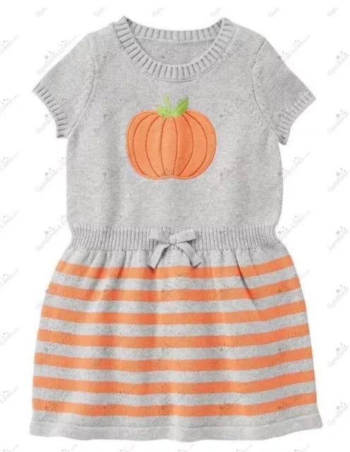 Gymboree Girls 8 "Happy Harvest" Pumpkin Sweater Dress NWT Fall Thanksgiving