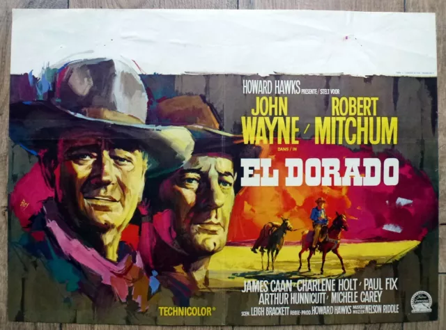 belgian poster western EL DORADO, JOHN WAYNE, ROBERT MITCHUM, HOWARD HAWKS