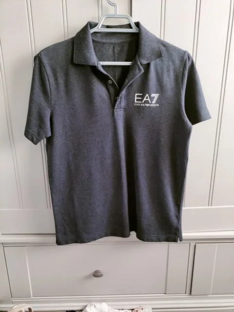 Boys EMPORIO ARMANI Grey Polo Shirt UK Age 12/ 13 Years